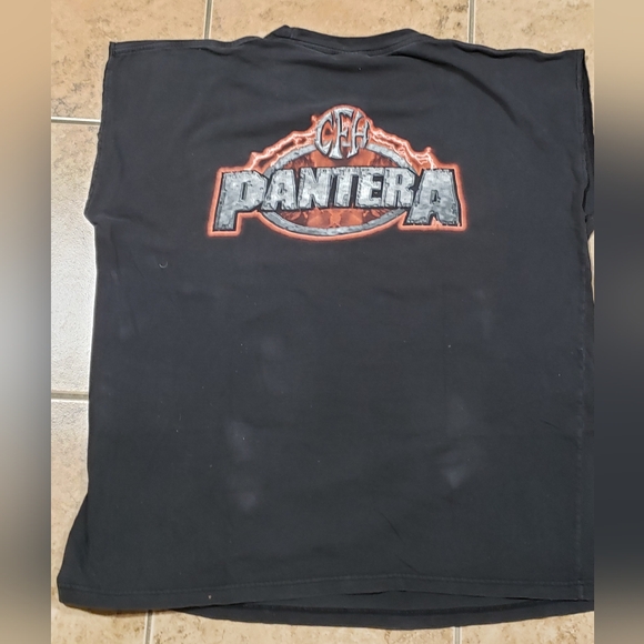 Vintage Pantera Band T Shirt CFH Skulls With Saw Blades - Picture 4 of 10